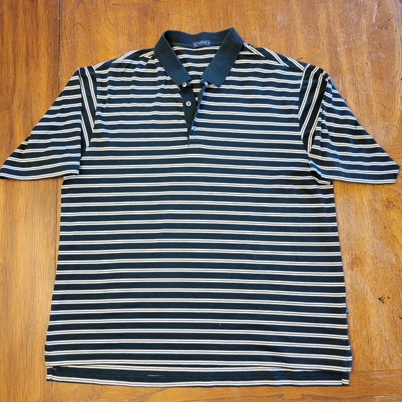 Como Green & Cream Stripe Polo Golf Shirt - Size XL - Picture 1 of 6